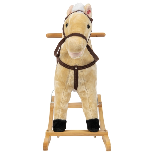 Beige Wooden Rocking Horse Smyths Toys UK