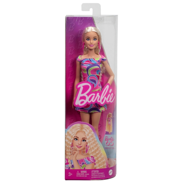 Barbie Fashionistas Doll Blonde Hair and Swirl Dress | Smyths Toys UK