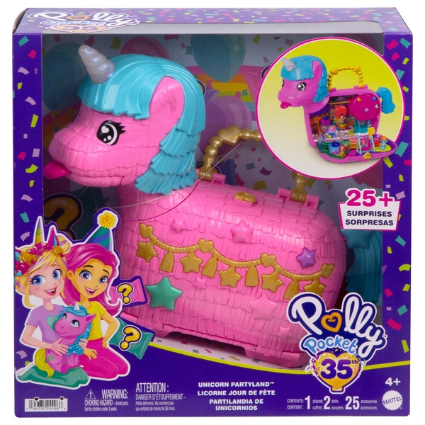 Polly Pocket Unicorn Partyland Compact Playset | Smyths Toys UK