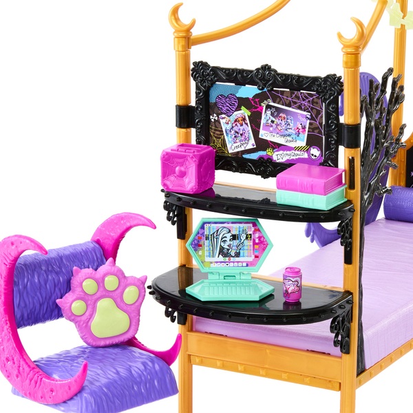 Monster High Creepover Party Bedroom Playset with Two Dolls | Smyths ...