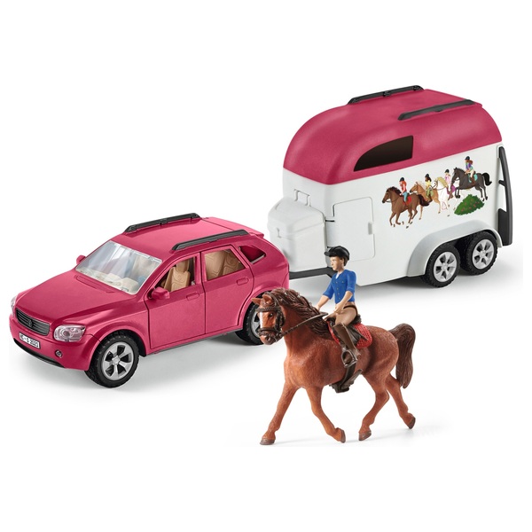 schleich Horse Club 42535 Horse Adventures with Car and Trailer Playset ...