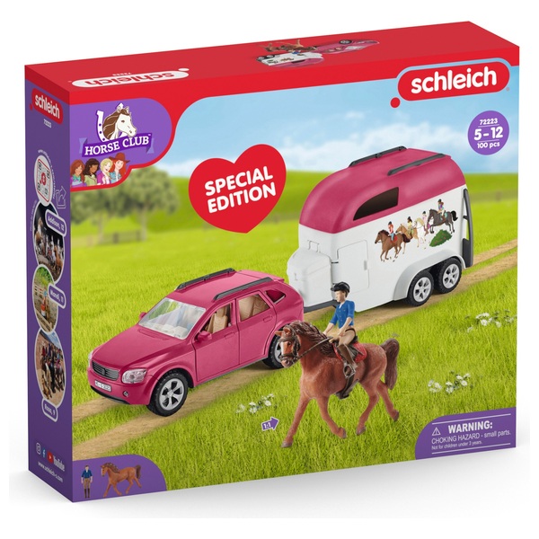 schleich Horse Club 42535 Horse Adventures with Car and Trailer Playset ...