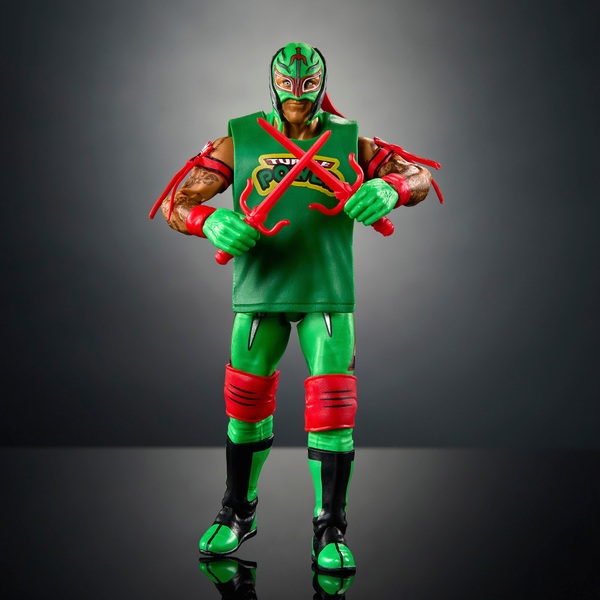 WWE x Teenage Mutant Ninja Turtles Elite Collection Rey Mysterio Action ...