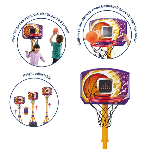 VTech Counting Hoops Basketball Stand Set Smyths Toys UK