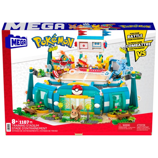 MEGA Building Blocks Pokemon Training Stadium Battle Arena 1107 Piece Set