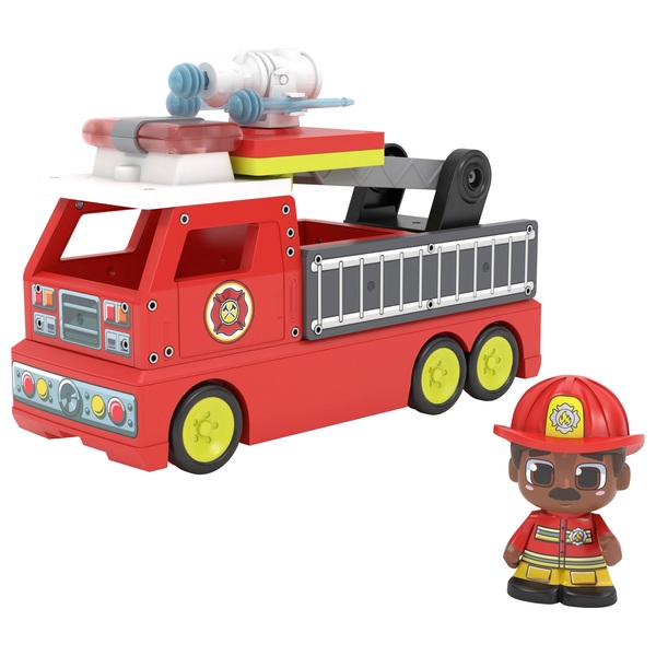 Tile Town Firetruck Lights & Sounds Magnetic Tiles Set | Smyths Toys UK