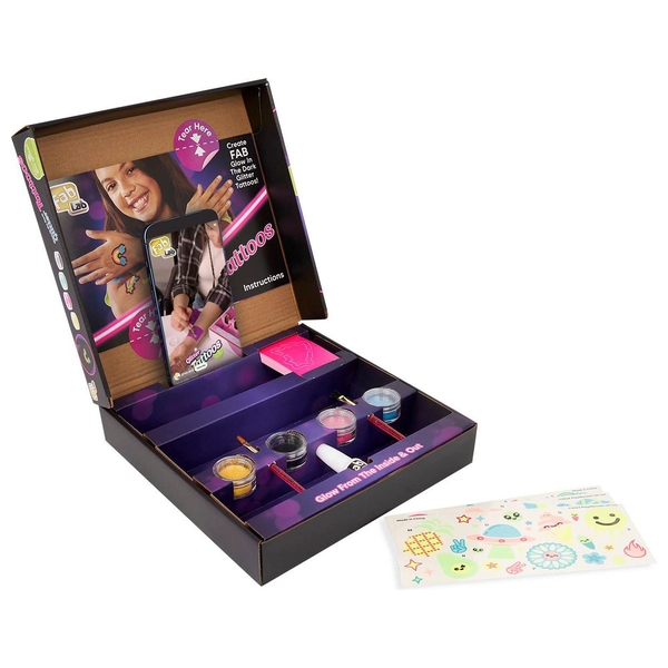 FabLab Glow in the Dark Glitter Tattoos Smyths Toys UK