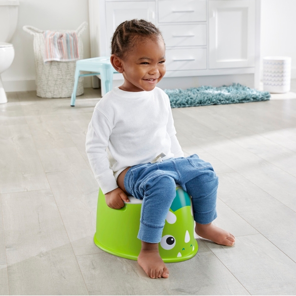 Fisher-Price Dino Potty Training Seat with Removable Bowl | Smyths Toys UK