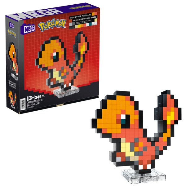 MEGA Pokémon Glumanda Pixel Art | Smyths Toys Schweiz