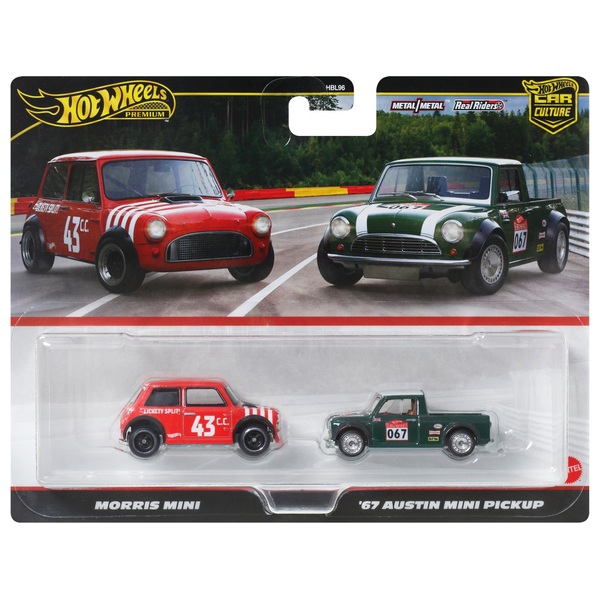 Hot Wheels Premium 1 64 Car Culture Mini Morris 67 Austin Mini Pickup Vehicle 2 Pack Smyths Toys Ireland