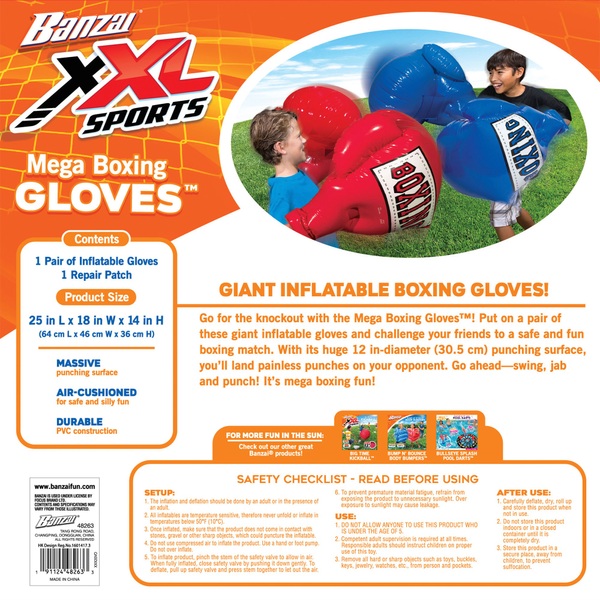 Banzai Mega Inflatable Boxing Gloves Assortment Smyths Toys UK