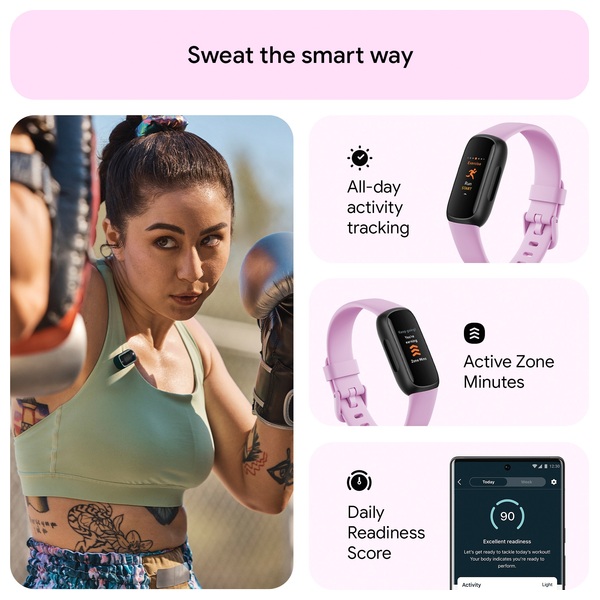 Fitbit Inspire 3 Fitness Tracker - Lilac Bliss/Black | Smyths Toys Ireland