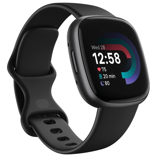 Fitbit Versa 4 Smart Watch - Black/Graphite Aluminium