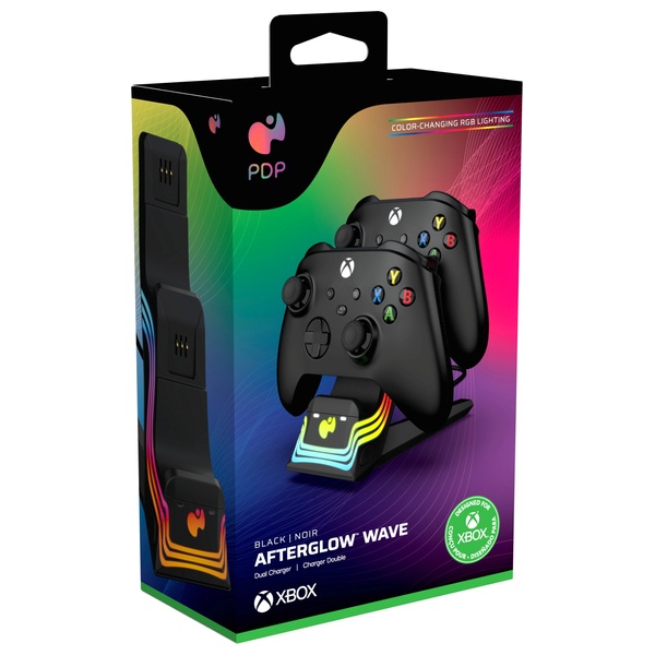 PDP Xbox Afterglow Wave Dual Charger Black Smyths Toys UK