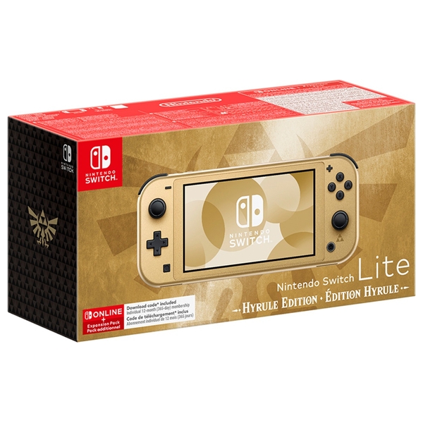 Nintendo Switch Lite: Hyrule Edition & 12m Switch Online & Expansion Pack  Membership