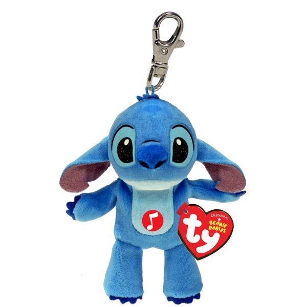 Ty Beanie Babies Disney Stitch 9cm Soft Toy Clip- With Sound Effect ...