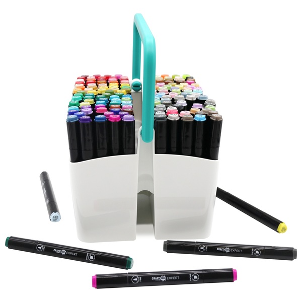 Crafty Co. 152 Dual-Tip Markers with Carry Case Set | Smyths Toys Ireland