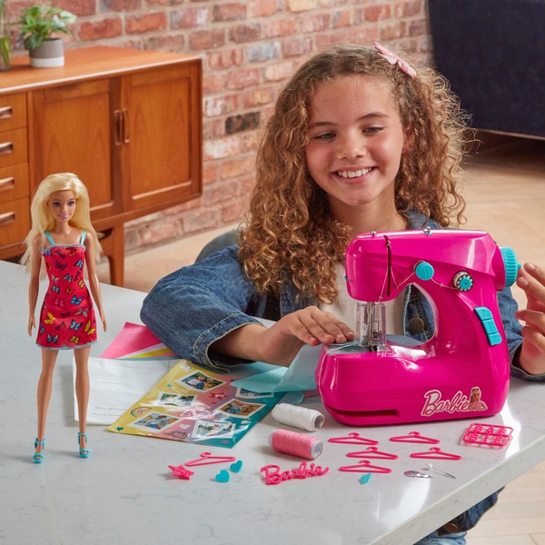 Barbie Sewing Machine and Doll Set