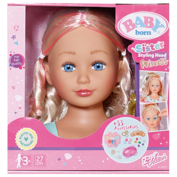 BABY Born Styling Head Princess Smyths Toys UK