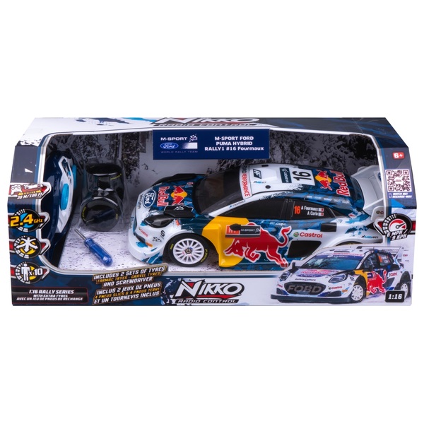 Nikko Red Bull Rally Remote Control Car M Sport Ford Fourmaux 1 16 Scale Smyths Toys UK