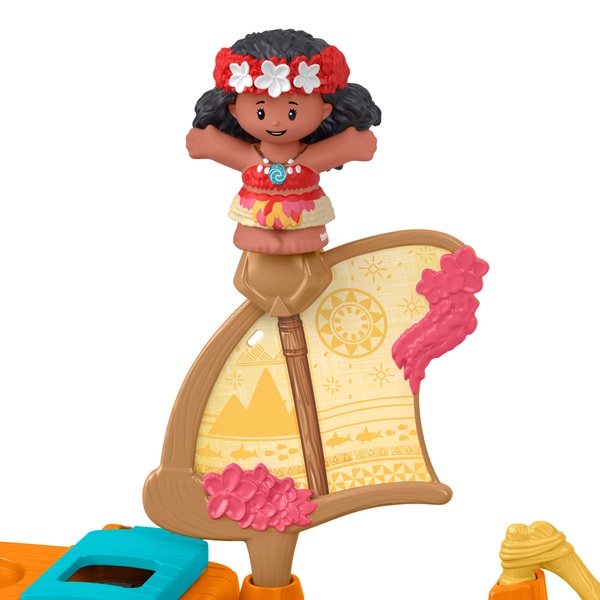 Fisher-Price Little People Disney Princess Moana & Maui's Canoe Set ...