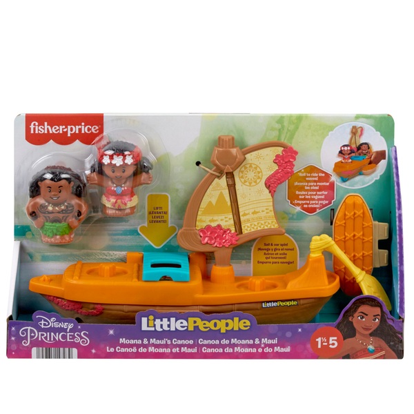 Fisher Price Little People Disney Princess Moana Maui s Canoe Set Smyths Toys UK