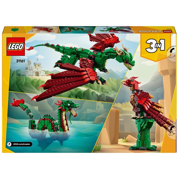 LEGO Creator 31161 3-in-1 Medieval Dragon Set | Smyths Toys UK