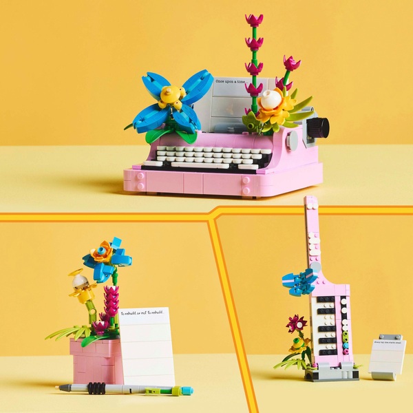 LEGO Creator 31169 3-in-1 Typewriter with Flowers Set | Smyths Toys UK