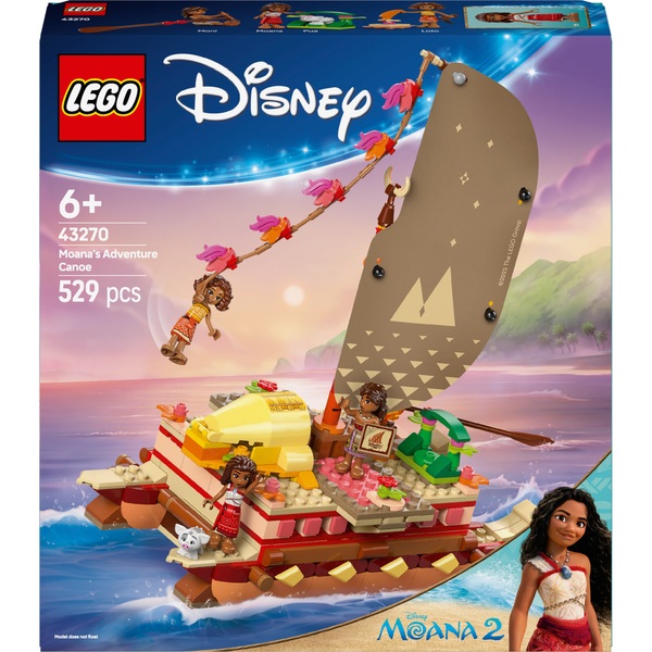 LEGO Disney Princess 43270 Moana Moana s Adventure Canoe Set Smyths Toys Ireland