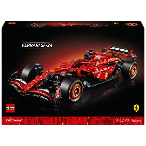 LEGO Technic 42207 Ferrari SF 24 F1 Car Set for Adults