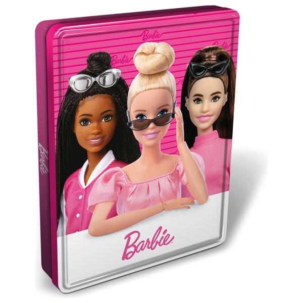 Barbie Colouring Pages Book and Stickers 4 Pack Activity Tin Smyths