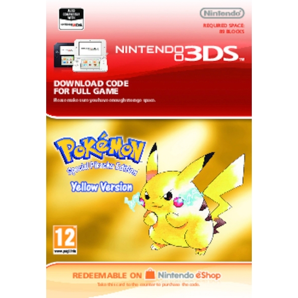 Pokémon Yellow - Nintendo 3DS (Digital Download) - Smyths Toys