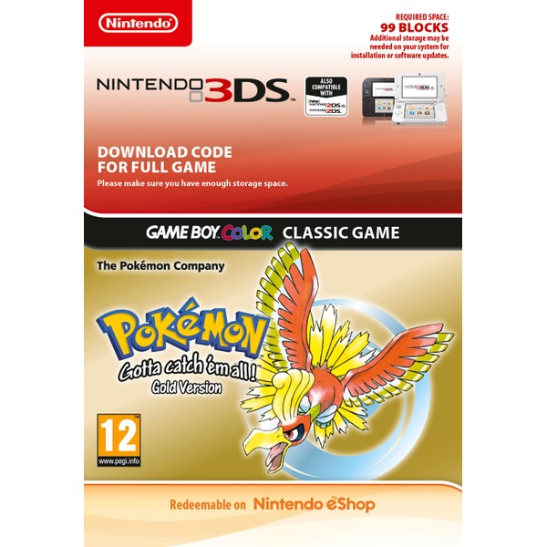 Pokémon Gold 3DS Digital Download Smyths Toys Ireland
