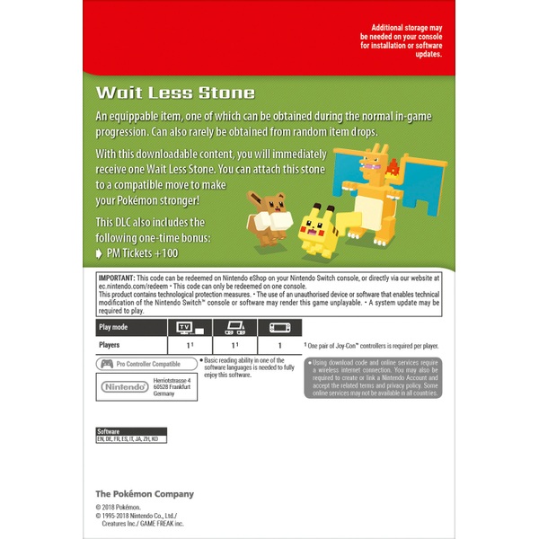 Pokémon Quest Stay Strong Stone Nintendo Switch Digital Download