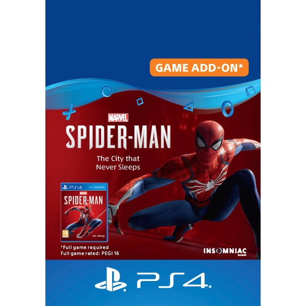 Marvels Spider Man The City That Never Sleeps Ps4 Digital Download Playstation 4 Games Games Add Ons Ireland - 