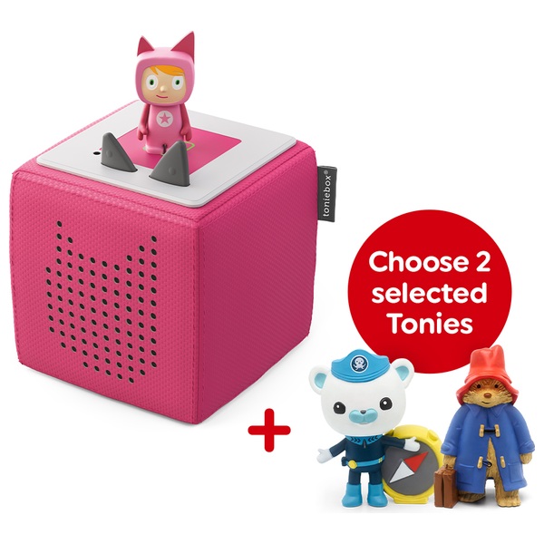 Toniebox (Pink) and Two Toniebox Audio Bundle
