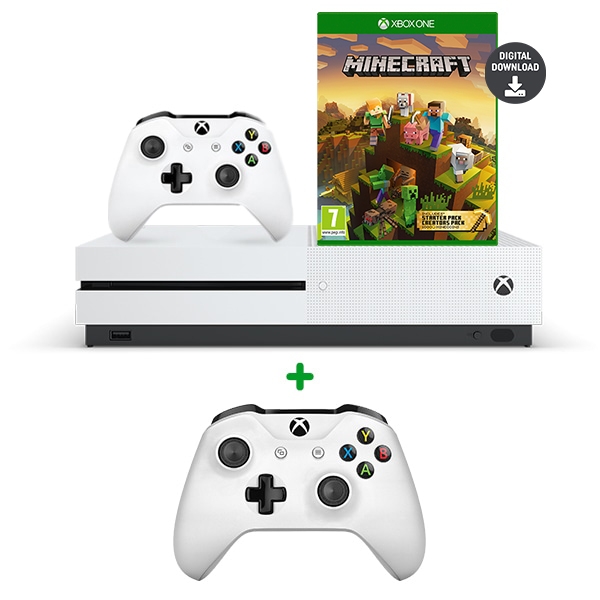 Xbox One S 1TB Minecraft Creators Bundle & Extra Controller Xbox One