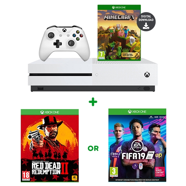 Xbox One S 1TB Minecraft Creators Bundle & Any Game Xbox One Console