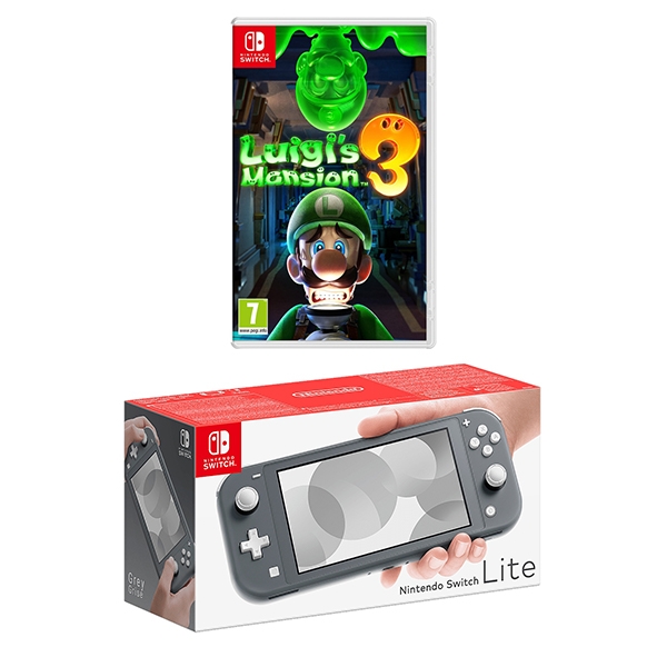 Nintendo Switch Lite Grey & Luigi's Mansion 3 Nintendo Switch Lite