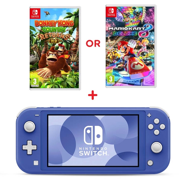 Nintendo Switch Lite Blue & Select Game