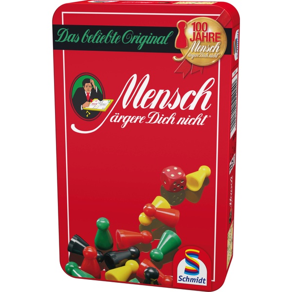 Schmidt Spiele Spiel Mensch ärgere Dich nicht - Deluxe, Familienspiel, In der Holzschatulle mit