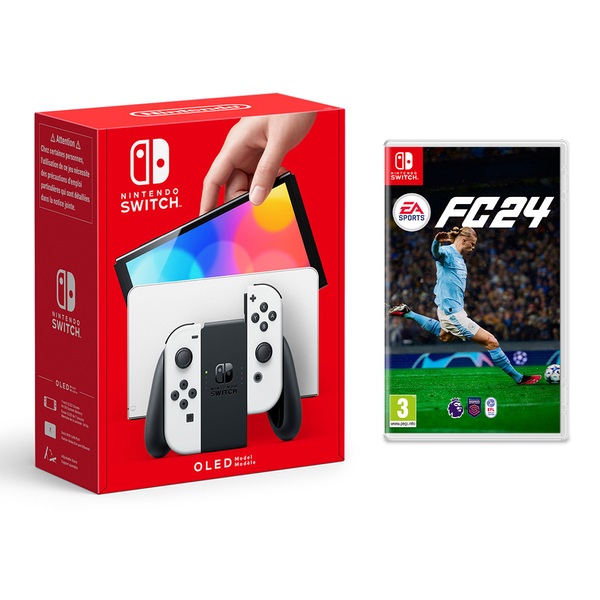 Nintendo Switch OLED White & EA Sports FC 24 | Smyths Toys UK