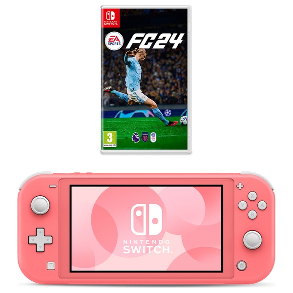 Nintendo Switch Lite (Coral) & EA Sports FC 24 | Smyths Toys Ireland