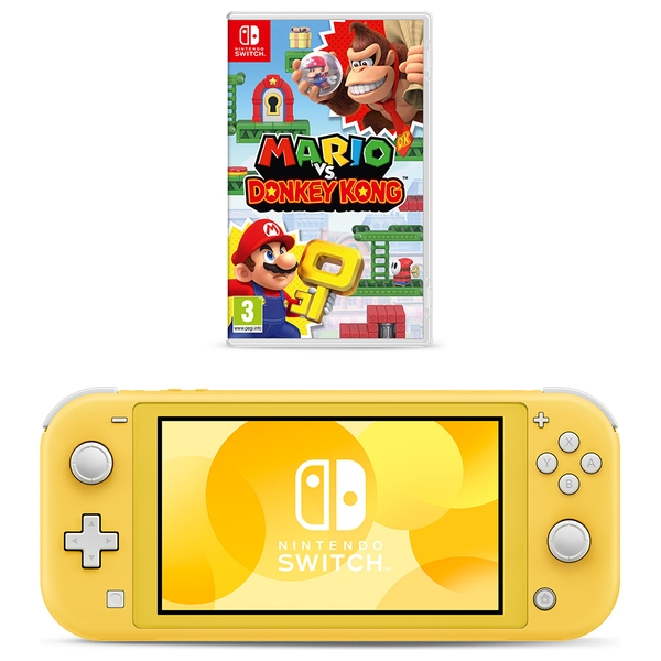 Nintendo Switch Lite (Yellow) & Mario vs Donkey Kong | Smyths Toys