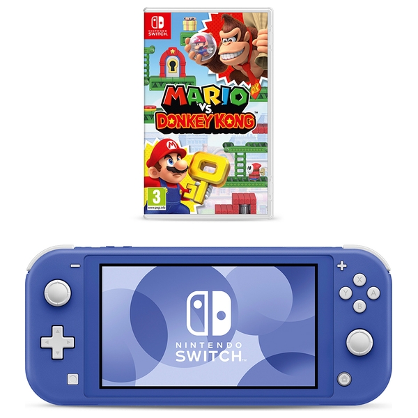 Nintendo Switch Lite (Blue) & Mario vs Donkey Kong