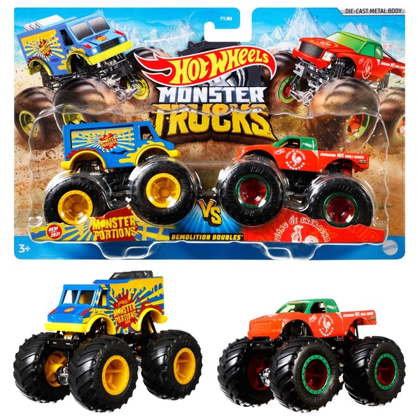 Hot Wheels Monster Trucks 1:64 2-Pack Assortment | Smyths Toys UK