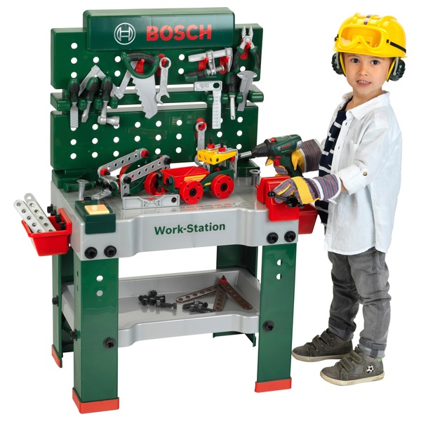 Tijdreeksen werk zoom Theo Klein 8485 BOSCH Werkstation No. 1 Werkbank voor kinderen met  gereedschap | Smyths Toys Nederland