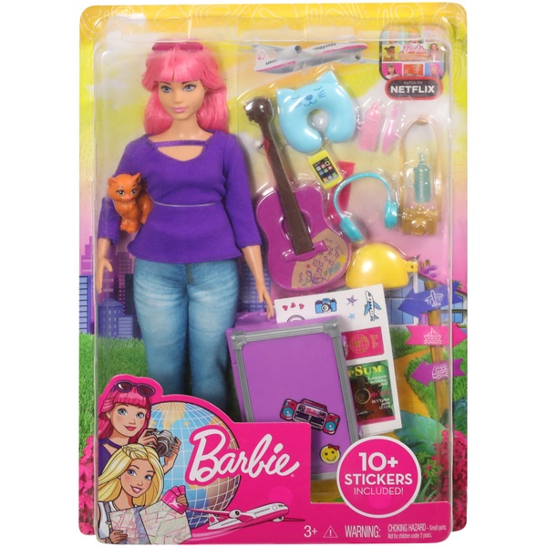 Barbie Daisy Travel Doll and Accessories Set Barbie Smyths Toys UK