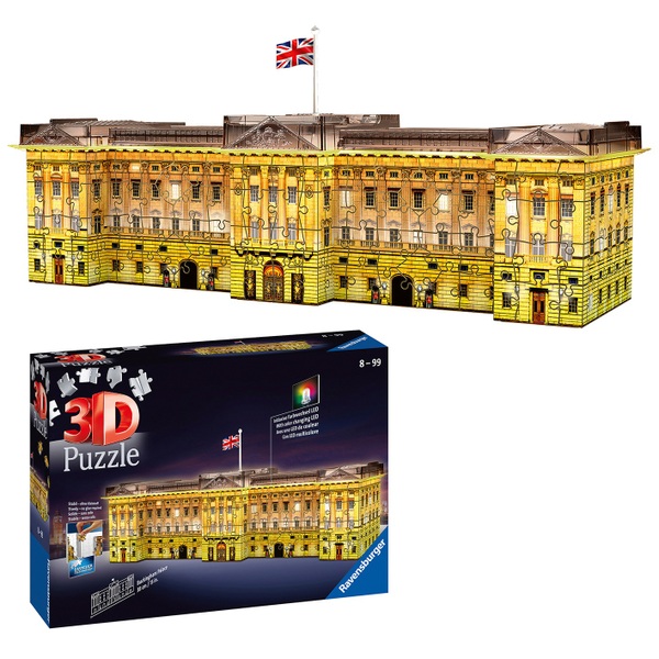 Ravensburger Buckingham Palace 3D Night Edition 216 Piece Jigsaw Puzzle