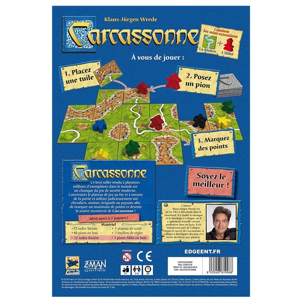 Asmodee Carcassonne – Strategiespiel Für 2-5 Spieler, Ab 8 Jahren, Spieldauer Ca. 45 Minuten